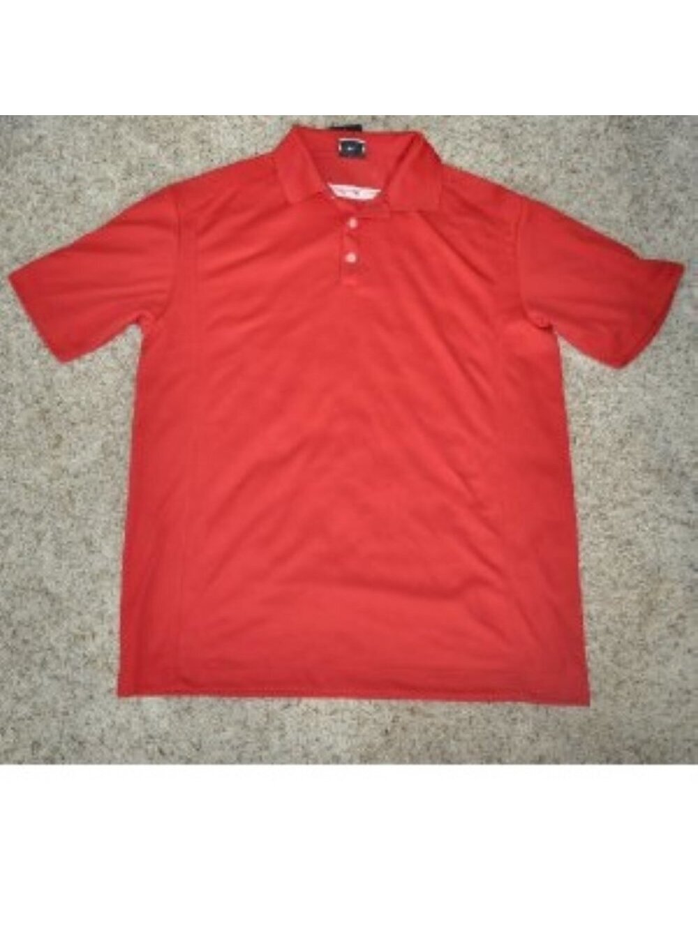 Nike Golf Polo Shirt L Mens Red Dri-Fit Stay Lancer Short Sleeve Collared